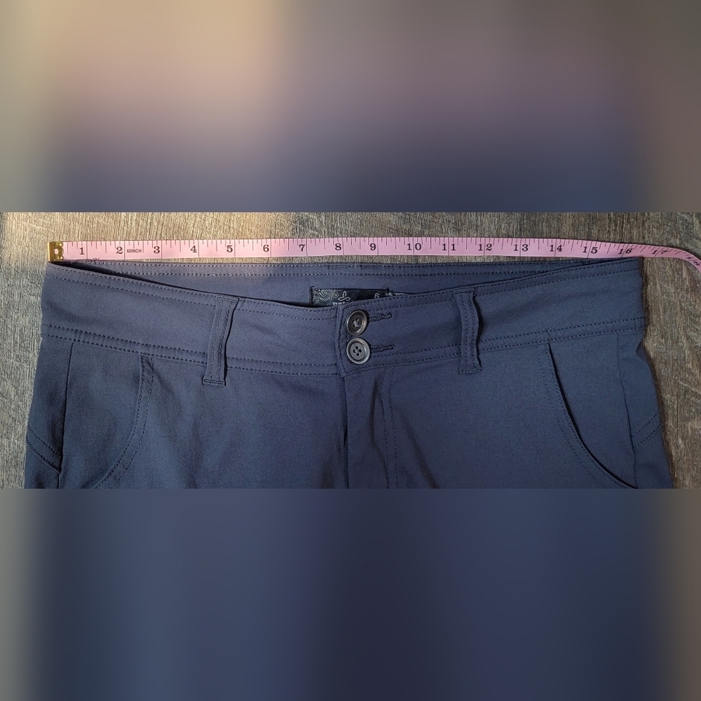 Prana Hallie Pants Women's 6 Short Slate Grey Low Rise Bootcut Outdoors Strechy - Picture 8 of 13
